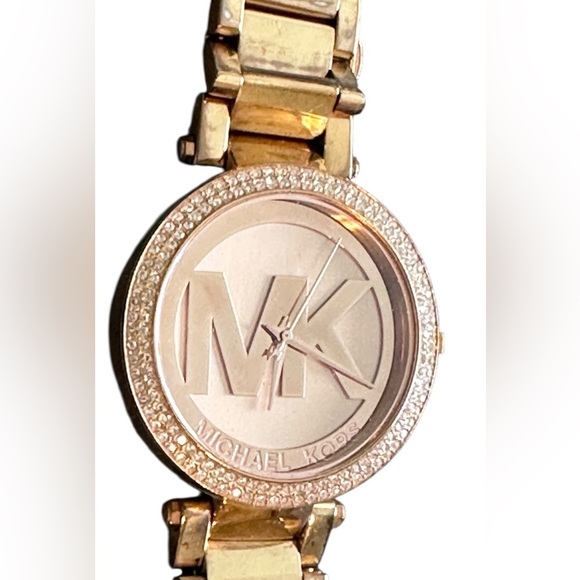 Women's Parker Rose Gold-Tone Stainless Steel Bracelet Watch 39mm MK5865 - Picture 3 of 11